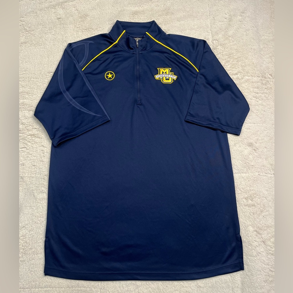 Converse NCAA Marquette Golden Eagles Team Issued SS Warmup Pullover Mens L y2k
